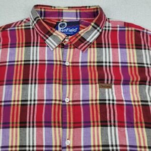 Penfield Shirt Mens XL Red‎ Purple Yellow Plaid Button Down Casual Cotton